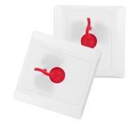 LABRIMP 2pcs Wall Mount Emergency Call Button for Elderly Caregiver Alert with Key Lock, Manual Sos Alarm Switch for Home Safety and Senior Emergency Assistance