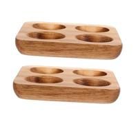 LABRIMP 2pcs Wood Egg Tray for Fridge and Kitchen Countertop Space-saving Egg Holder Dish Farm Holder Countertop Easy to Clean Storage Trays