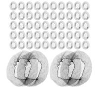 LABRIMP 300pcs Black Elastic Nylon Hair Nets for Buns, Stretchable Invisible Mesh Hairnet Bun Covers for Women Men, Ballet Dance and Food Service Hair Wraps (22 Inch)