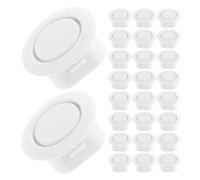 LABRIMP 30pcs Car Bumper Radar Hole Cover for 25mm-26mm Holes, White Rubber Parking Sensor Cap with Sun Exposure Resistance and Gap Closing, Protective Decorative Cover for Front and Rear