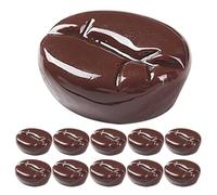 LABRIMP 30pcs Resin Coffee Beans Fake Decor High Simulation Coffee Bean Models Photo Props for Bar Counters and Hotels Home Decor