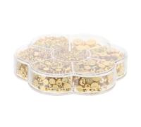 LABRIMP 3100 Pieces Lightweight Golden Half Circle Plastic Pearls for Nails with Delicate Details, for Clothes and Hairpin Accessories DIY Crafts and Nail Art Decoration