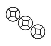 LABRIMP 3pcs Black Enamel Wok Rings for Gas Stove with Flat Compact Design, Support for Hot Pots and Small Pans, Wok Support Ring for Gas Stove Accessories