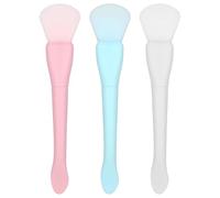 LABRIMP 3pcs Dual-ended Silicone Mask Applicator Brush Set with Scoop End for Applying and Removing Facial Masks, Made of Sturdy Abs and Soft Silicone for Soothing and Versatile Use
