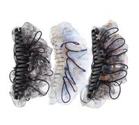 LABRIMP 3pcs Elegant Flower Hair Claw Clips for Women with Quick Application and Secure Hold, Bubble Cloudshaped Design in Cloth and Plastic, for Summer Party and Special Events