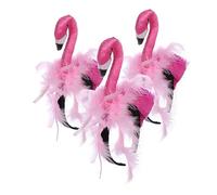 LABRIMP 3pcs Flamingo Headband Adorable Hair Hoops for Creative Headdress for Hawaiian Birthday Parties Safe Hair Decor for Costume Parties Celebrations