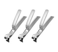 LABRIMP 3pcs Hot Plate Gripper Tongs - Stainless Steel Anti-Scald Bowl Holder Clip - Multi-Purpose Pan & Bowl Clip Tool for Microwave, Oven, Air Fryer, Steamer, Pots