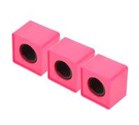 LABRIMP 3pcs Radio Station Mic Flag, Square Cube Plastic Handheld Mic Flag for TV Station Interviews, Use by Reporters and Hosts