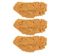 LABRIMP 3pcs Realistic Fake Chicken Wing Model Lifelike Photo Prop for Display Fun Decoration for Themed Events and Stage Performances Reusable Chicken Accessory