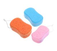 LABRIMP 3pcs Thickened Bath Sponges for Adults Soft Pu Body Cleaner with Rich Foam and Massage Effect to Promote Healthy Skin Suitable for Shower and Exfoliating Random Color