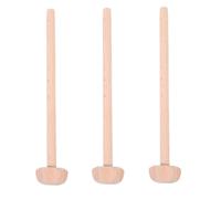 LABRIMP 3Pcs Wooden Egg Blending Whisks Ergonomic Handle Cream Mixers Stirrers for Baking Dough Mixing Home and Professional Kitchen Use