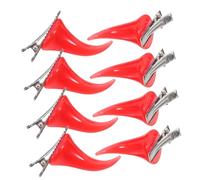 LABRIMP 4 Pairs Demon Horn Hairpin Hair Accessories Adult for Halloween Hair Clips Devil Horns Woman Women Devil Costume Cow Dark Resin Red