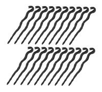LABRIMP 48pcs Miniature Black Snake Cane Staff DIY Halloween Wizard Accessories for Dollhouses Haunted House Decor Carnivals and Party Displays