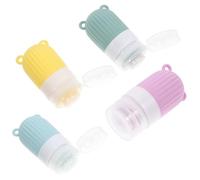 LABRIMP 4pcs 30ml Travel Bottles Refillable Silicone and Pp Squeezable Liquid Containers with Efficient Dispensing, for Shampoo and Lotion on The Go