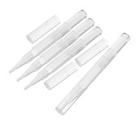 LABRIMP 4Pcs 3Ml Refillable Essential Oil Pens for Nail Cuticle Care, Female Manicure Brush Pen with Twist Mechanism, Empty Cosmetic Container for Lip Gloss and Eyelash Growth Liquids,