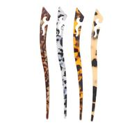 LABRIMP 4pcs Acetate Hair Chopstick Retro Chinese Hairpin Sticks for Medium to Thick Hair Polished Vintage Bun Holders for Elegant Updos and Everyday Hairstyles