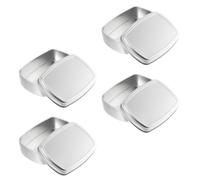 LABRIMP 4pcs Aluminum Storage Boxes with Screw-top Lids Leak-proof Metal Cream Jars for Cosmetics and Creams 120ml Capacity for Travel and DIY Handmade Candles