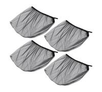 LABRIMP 4pcs Car Window Shade Screen Net Car Window Covers Black Mesh Veil Driving Hot Days Block Direct Sunlight