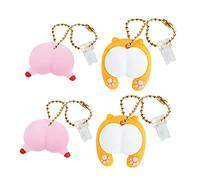 LABRIMP 4pcs Cartoon Animal Phone Plugs Dust Covers for Charging Port Protectors Cute Dog Pig Design Easy to Install Remove Stylish Functional Accessories