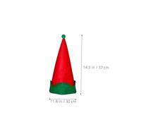 LABRIMP 4pcs Felt Elf Buddy Hats for Adults Vibrant Gnome Cone Caps with Red and Green Edges Holiday Party Costume Accessories for Christmas Halloween Cosplay Birthday Celebrations