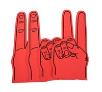LABRIMP 4pcs Giant EVA Foam Fingers Portable Cheerleading Props Lightweight Team Spirit Hands for Football Baseball Basketball School Sports Events and Theme Parties