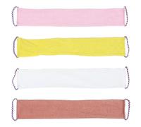 LABRIMP 4pcs Japanese Exfoliating Washcloths Made of Nylon for Quick Drying and Multipurpose Use, Long Shower Scrub Towels for Home Bathing Rituals and Sauna Sessions