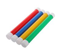 LABRIMP 4pcs Lightweight Plastic Relay Sticks for Running Baton for School Sports Competitions and Outdoor Relay Race Training Equipment