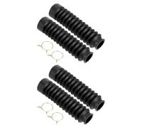 LABRIMP 4pcs Motorcycle Front Fork Gaiters Protector Rubber Cover for Shock Absorber Protection and Wear Resistance Suitable for Dirt Bike Offroad Trails Black