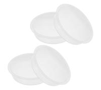 LABRIMP 4pcs Plastic Hummingbird Feeder Bowl White Pp Material Compact Design Simple Installation Outdoor Bird Water Feeding Tray for Garden Balcony Wild Birds