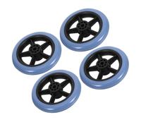 LABRIMP 4pcs Replacement Front Caster Wheels for Wheelchairs and Walkers, Anti-Slip PVC and Metal Rollers with Shock Absorption, Easy Maneuverability for Indoor and Outdoor Use