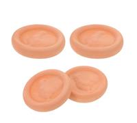 LABRIMP 4pcs Round Terracotta Bread Warmer Stones for Kitchen Use Oven-heated Bread Basket Supply Pastry and Tortilla Warming Tool Thanksgiving Food Storage Insulation