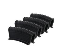 LABRIMP 4pcs Silicone Pot Handle Holder Heat Resistant and Anti-Scald Kitchen Tool Sleeve for Cooking and Pot Side Handle Protection in Black