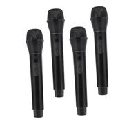 LABRIMP 4pcs Singing Microphone Realistic Miniature Prop for Karaoke Birthday Party Stage Play with Authentic and Vibrant Colors