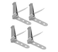LABRIMP 4pcs Thermometer Clamp Kitchen Cooking Clip Pot Clip for Thermometer Meat Holder Candy Pot Holder Grill Temp Probe Silver