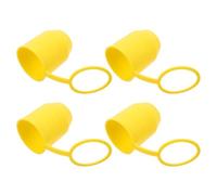 LABRIMP 4pcs Trailer Replacement Hitch Ball Cover Trailer Protector Ball Cover Universal Application Quick Installation Pvc Yellow On-the-go Use
