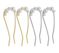 LABRIMP 4pcs U Shaped Hair Pins for Buns Vintage French Hair Sticks Made of Alloy Smooth Surface Strong Hold for Daily Life and Occasions