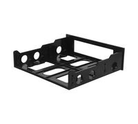 LABRIMP 5.25 to 3.5 HDD Adapter, Hard Drive Bracket, Black Plastic Drive Bay Conversion with Shock Absorption, Open Hollow Design for PC case Expansion and Maintenance Projects