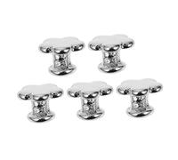 LABRIMP 5 Pcs Silver Flower Watch Band Charms Decorative Watch Strap Rivets for Silicone Bands Lightweight Accessories Easy to Use Durable and Stylish