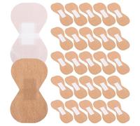 LABRIMP 50Pcs Flexible Stretch Bandages Finger End Plasters Breathable Fabric Skin Friendly Khaki for Treating Small Cuts and Burns Suitable for Sensitive Skin