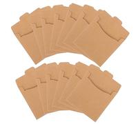 LABRIMP 50pcs Kraft Paper CD Sleeves Durable Dvd Storage Envelopes for Scratch Protection Easy Access for Home Office Use Prevents Damage Data Corruption
