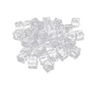 LABRIMP 50pcs Reusable Fake Ice Cubes Acrylic Ice Cubes Square Moulds for Display