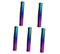 LABRIMP 5pcs Bar Music Trunk Voice Wireless Control Stereo Powered LED Glow-in-the-Dark Ambient Pickup Car Starter Lights, Need to Connect Charging Cable to Use