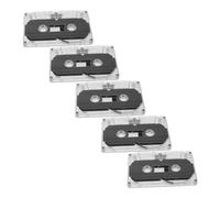 LABRIMP 5pcs Blank Cassette Tapes Recordable with Protective Transparent Hard Case for DIY Audio Recording Music Voice and Speech Teaching Creative Projects