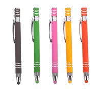 LABRIMP 5Pcs Capacitive Stylus Pens Multifunctional Metal Ballpoint Pen for Touch Screen Devices Smooth Writing Experience for Notes and Drawing Random Colors