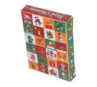 LABRIMP 5pcs DIY Christmas Advent Calendar Boxes Reusable Treat Containers Colorful Holiday Snack Biscuit Boxes for Family Friends Countdown