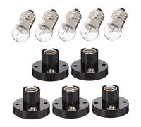 LABRIMP 5pcs Screw Bulb Holder with Bulbs Physics Lamp Base Electrical Circuit Experiment Kit for Students DIY Lighting and Science Learning