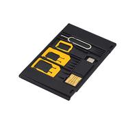 LABRIMP 5pcs Sim Adapter Kit with Portable Design, Plastic and Metal Material, Includes Nano to Micro Sim Otg Phone Reader Set for Smart Devices and Phones Random Color