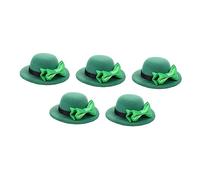 LABRIMP 5Pcs St Patrick's Day Wine Bottle Hats Green Decorations for Beverage Bottles Protective and Festive Ireland Party Supplies