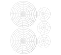 LABRIMP 5Pcs Vegetable Pickle Press Set with 2 Medium (15Cm) and 3 Small (7.9Cm) Fermenting Mesh Plates, Plastic Jar Pressing Tool for Homemade Pickled Vegetables and Fermentation Storage