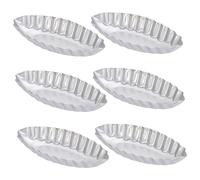 LABRIMP 6 Pcs Small -Shaped Aluminium Alloy Cake and Baking Moulds Non-Stick Baking Tools for Home Bakeware Birthday Christmas Wedding Events